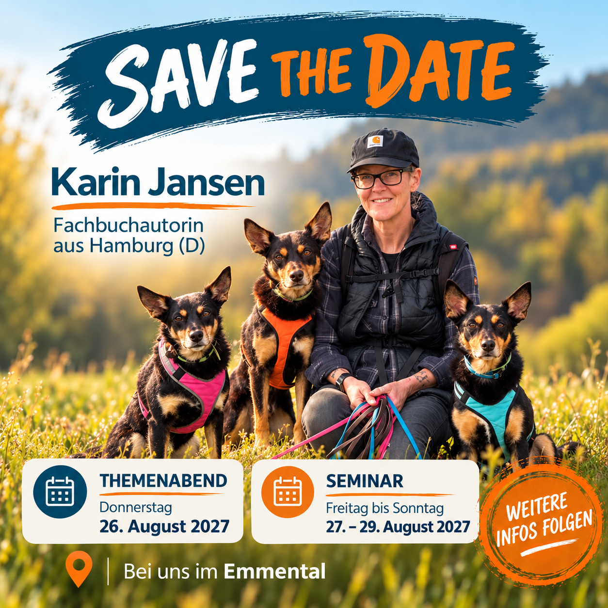 Save the Date_ Seminar mit Hunden